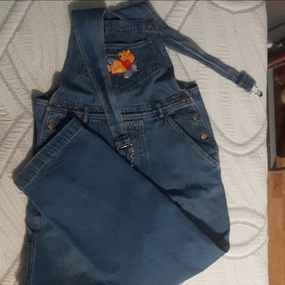 Walt disney winnie the pooh overalls (jeans) (denim) (overall) - Picture 1 of 9